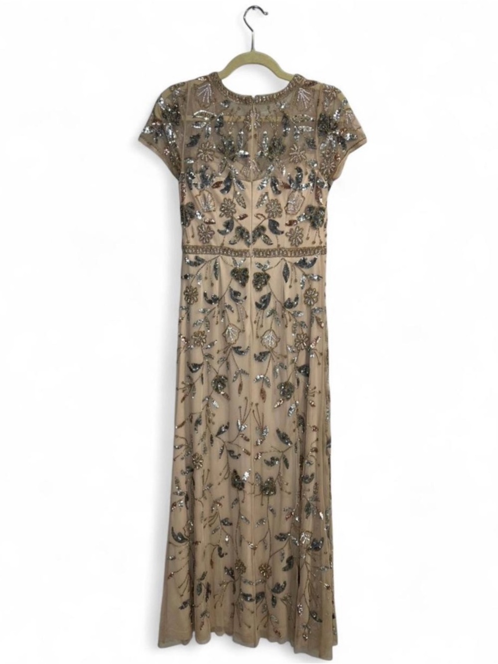 Adrianna Papell Blush Floral Sequin Maxi Dress - Picture 8 of 16